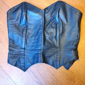 Vintage leather bustier sz 38